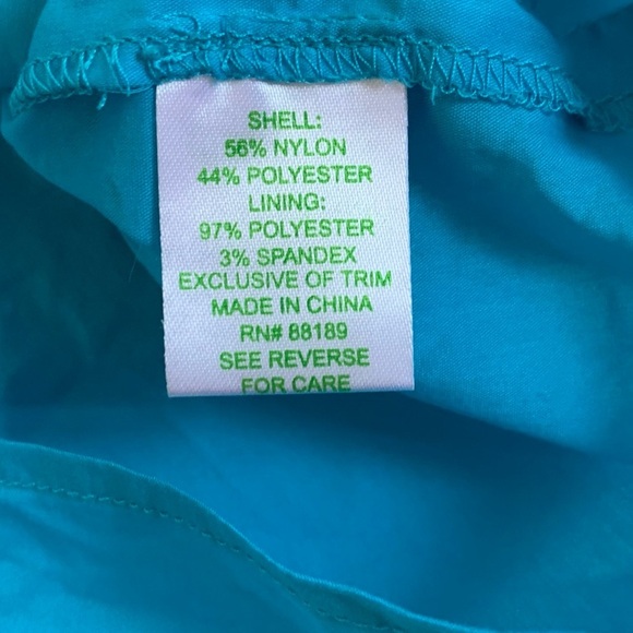 Lilly Pulitzer Cee Cee Snorkel Teal and Coral Red Lace Dress in Size 4 - Picture 5 of 7